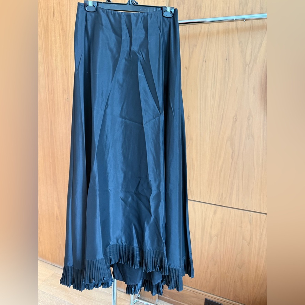 Vintage Victor Costa Black Maxi Skirt in Size 10